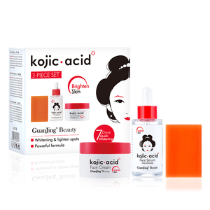 Conjunto de Cuidados com a Pele com Ácido Kojico (novo) Kit Facial Coreano para Clareamento Rápido em <span class=keywords><strong>7</strong></span> Dias para Mulheres Negras - Product Image 1