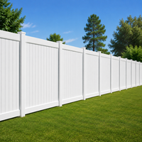 Panneaux de clôture d'intimité extérieurs en vinyle PVC blanc résistant aux UV, robustes, de 1,8 m de haut et 2,4 m de large, pour jardin et cour arrière, vente en gros Longjie
