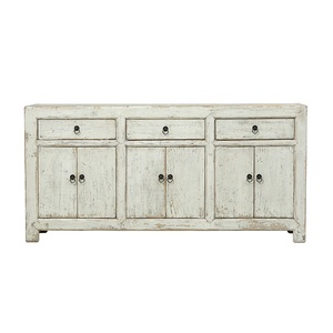 <span class=keywords><strong>Buffet</strong></span> de style shabby chic en bois antique de Pékin, peinture blanche - Product Image 4