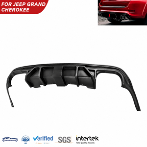 ดิฟฟิวเซอร์หลัง ABS V2 สำหรับ Jeep Grand Cherokee <span class=keywords><strong>SRT</strong></span> SRT8 ปี 2012-2022 ไม่มีไฟ LED  ชุดแต่งกันชน - Product Image 1