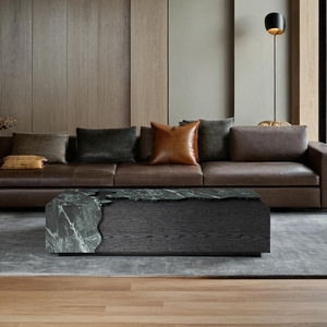 Bàn cà phê đá cẩm thạch tự nhiên Ý tối giản ý nghĩa cao phòng khách nhà thiết kế sáng tạo mới sang trọng Bàn cà phê đá - Product Image 3