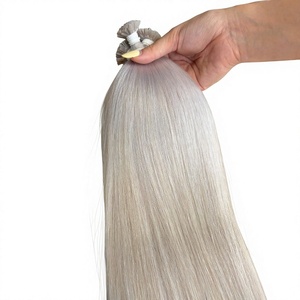 Extensiones de Cabello Humano Vietnamita con Punta de Queratina, Liso, Súper Doble Trama, Color Castaño Natural, Puntas Planas - Product Image 1