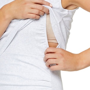 <span class=keywords><strong>3</strong></span> in 1 Pre-gravidanza maternità da allattamento vestiti bianchi con orlo incrociato morbidi e comodi abiti Casual con Acess da allattamento - Product Image 4