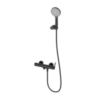 Ensemble de douche de luxe dissimulé au design moderne pour hôtel, maison, bar, salle de bain, avec poignée murale en laiton, jet doux et robinet de douche en céramique