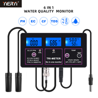 Testeur de la qualité de l'eau 6 en 1, testeur numérique à paramètres multiples, PH/TDS/EC/CF/rf/température, nouveauté
