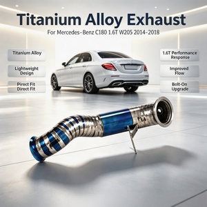 ท่อไอเสียแบบ Downpipe วัสดุไทเทเนียมอัลลอยด์สำหรับ Mercedes-Benz C180 1.6T W205 ปี <span class=keywords><strong>2014</strong></span>-2018 ช่วยเพิ่มประสิทธิภาพการตอบสนองของเครื่องยนต์ - Product Image 1