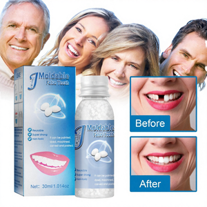 Gránulos de pegamento moldeable de menta herbal de grado alimenticio para reparación temporal de dientes, fijación de dientes postizos, OEM, marca privada, certificado GMP - Product Image 2