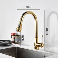 Robinet de cuisine classique européen en laiton, style rétro français, luxe léger, mitigeur chaud/froid à poser sur évier