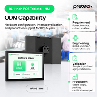Tablette HMI intégrée de 10,1 pouces Android PoE pour panneau de contrôle de casier intelligent avec RS485 PoE RJ12 RJ45, affichage 24/7, OEM ODM
