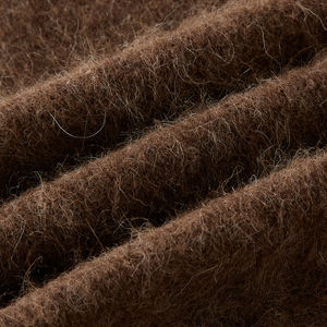 Suéter de Mohair con logotipo personalizado para hombre, prendas de punto lisas de Jacquard difusas, Jersey peludo de invierno, Jersey de punto con cuello redondo para hombre - Product Image 4