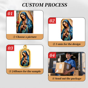 GIVELUCK восемь сокровищ кулон религиозное ювелирное изображение "наша Леди Гуадалупе" индивидуальный узор для оптовой продажи - Product Image 4