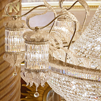 Lustre en cristal et fer forgé sur mesure pour mosquée, grand projet de luxe pour Masjid, palais islamique, salle musulmane