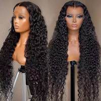 Perruque Lace Frontale en Cheveux Humains Bouclés Ondulés Profonds HD 13x6 Transparente Densité 250, 30-36 Pouces, Perruques Lace Front en Cheveux Humains 13x4