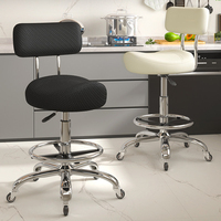 Tabourets pivotants universels en cuir pour cuisine, salle à manger, bar, caisse, salon de beauté, coiffure, réglables en hauteur, avec roulettes, modernes