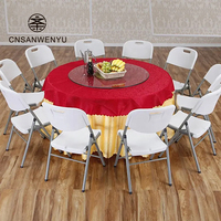 Table Ronde Pliante en Plastique Blanche pour Mariages, Banquets et Événements