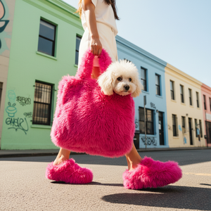 Kit Personnalisable Maison et Style de Vie pour Propriétaires et Animaux de Compagnie : Chaussons Femme Tendance et Ensemble d'Accessoires Assortis pour Animaux - Product Image 6