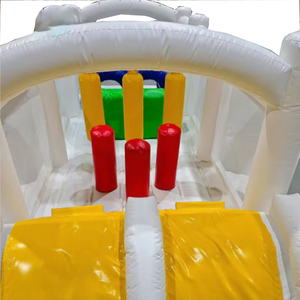 Parcours d'obstacles gonflable en PVC couleur <span class=keywords><strong>macaron</strong></span> avec toboggan, qualité commerciale pour événements pour enfants - Product Image 5