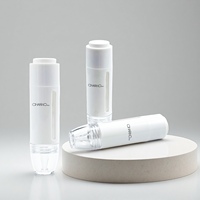 Flacon cosmétique pompe à lotion sans air en PETG en forme de seringue, rechargeable, 10 ml, avec tube à aiguille blanc, impression sérigraphique - Charno Light