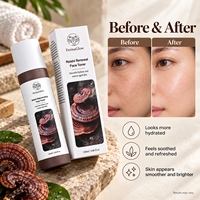 Tonique Visage Réparateur à la Peptide de Reishi Bio Végétalien Fermenté, Hydratant, Apaisant et Antioxydant pour Peaux Sèches et Barrière Cutanée