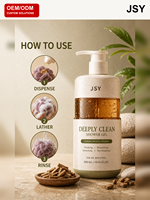 Gel Douche au Bois de Santal 500ml OEM ODM Marque Privée Nettoyant en Profondeur Hydratant Lissant Éclaircissant Équilibrant pour la Peau