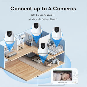 ROHS CE FCC, caméra de sécurité intelligente Tuya pour bébé, 4K, 2K, 1080P, moniteur pour animaux de compagnie, avec caméra et audio - Product Image 5