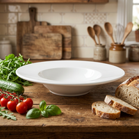 Assiettes de service blanches personnalisées en mélamine pour pâtes, mariage, qualité alimentaire, en plastique, pour dîner et dessert, vente en gros