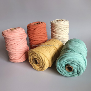 Corda per Macramè in Cotone Riciclato Naturale Khaki <span class=keywords><strong>Salmone</strong></span> <span class=keywords><strong>Senape</strong></span> 9mm Filo Singolo per Macramè - Product Image 1
