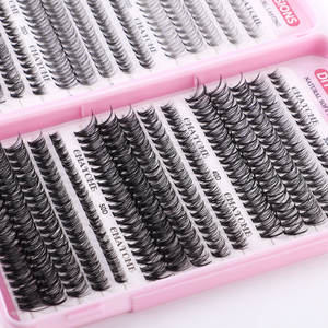 यूरोपीय अमेरिकी शैली डिय विभाजित बड़ी क्षमता एकल क्लस्टर मोटी सिमुलेशन पलकों डी-वाप्ड प्राकृतिक प्रशंसक पलक - Product Image 4