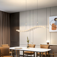 Lustre d'escalier en acier inoxydable avec colonnes en verre à motif givré, transparent, de qualité supérieure, LED doré, garantie 3 ans