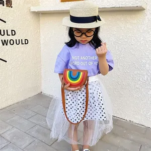 Borse a <span class=keywords><strong>tracolla</strong></span> per bambini carini con cartoni animati arcobaleno per bambine Mini borsette a gettoni adorabili accessori borsa a <span class=keywords><strong>tracolla</strong></span> per bambini - Product Image 3