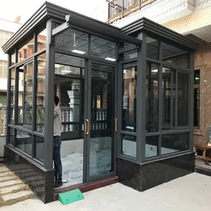 Giant smade Hot Sale Fertighaus Aluminium fenster und Tür Wintergarten Glas Wintergarten & Glas häuser