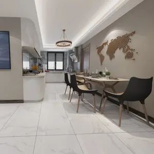 Foshan Fatong 750*1500Mm Hall Tiles White Marble Indoor Outdoor Porcelain Floor Glazed