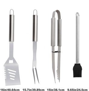 Ensemble d'accessoires pour barbecue en acier inoxydable avec boîte en aluminium, outils pour barbecue, ustensiles pour la cuisson en plein air et le camping - Product Image 2