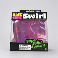 Jouet anti-stress en caoutchouc multicolore Premium pour enfants, cube marbré à presser, super rebondissant, pour 5 à 7 ans