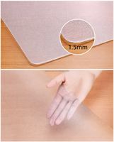 Tapis de chaise de bureau en PVC, tapis pour sols en bois dur, tapis de réfrigérateur, antidérapant, résistant aux taches, lavable, rectangulaire, pour bureau, fabriqué à la machine, épaisseur 1-2 mm