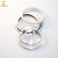 Source de lumière COB de 92 mm, lentille optique en verre asphérique concave convexe pour l'éclairage des lampadaires