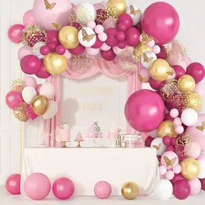 Juego de arco de globo de mariposa rosa para boda <span class=keywords><strong>Baby</strong></span> Shower cumpleaños y decoraciones para fiesta de graduación - Product Image 3