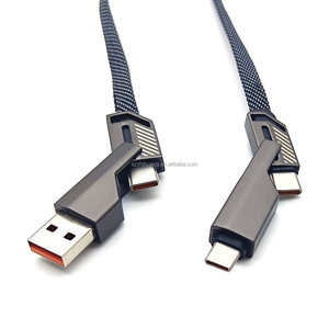 สายไนล่อนชาร์จเร็ว4ใน1, สาย USB อเนกประสงค์พวงกุญแจชาร์จโทรศัพท์ถ่ายโอนข้อมูลพร้อมสายข้อมูล - Product Image 3