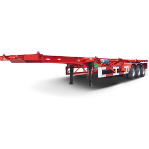 Chasis de Acero de Alta Calidad para Contenedores de 3 Ejes, Semirremolque de 40 Pies, Suspensión Reforzada, Neumáticos 12R22.5, Remolques de Carga de 28T - Product Image 2