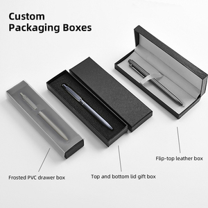 Logo personnalisé vente en gros de haute qualité de luxe multicolore métal rétractable couleur 0.5mm stylos gel ensemble avec boîte en papier - Product Image 6