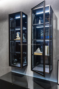 Hiện đại tối giản sang trọng Modular kim loại khung nhôm treo tường Showcase với LED ánh sáng cho phòng khách - Product Image 3