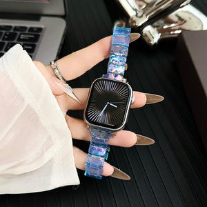 Cinturino per orologio Glitter Laser di lusso per Iwatch S10 per <span class=keywords><strong>Apple</strong></span> <span class=keywords><strong>Watch</strong></span> 1/2/3/4/5/6/7/<span class=keywords><strong>SE</strong></span>/9/8/10 in resina cinturino - Product Image 2