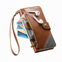 Untuk Moto G05/G15/G75/G86/G06/G57/G67 Power Zipper Style Wallet Case Card Holder Phone Cover
