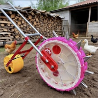 Semoir à roues efficace pour une plantation de précision dans les champs agricoles, semoir manuel à pousser