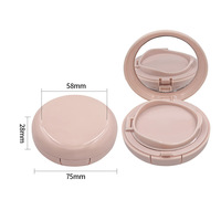 Boîte à coussin d'air ronde, emballage cosmétique vide séparé pour poudre libre, blush, fond de teint fait maison, crème CC, boîte recyclable