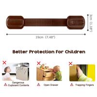 Gaixie – Lot de 8 loquets de sécurité réglables pour bébés, anti-enfants, pour portes d'armoires, tiroirs, commodes et placards