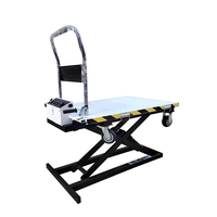CMFO - Mesas Elevadoras Hidráulicas Portátiles de 300 kg y 500 kg, Carro Eléctrico Plegable con Batería, Acero, Tamaño de la Mesa 105x70 cm