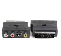 Convertisseur de prise SCART RCA AV vers SCART 2026R pour PS4 Nintendo WII Manette de jeu Console Accessoires PVC 1080P