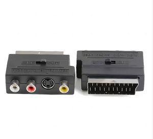2026R 3RCA <span class=keywords><strong>SCART</strong></span> <span class=keywords><strong>AV</strong></span> TO <span class=keywords><strong>SCART</strong></span> OUT plug Converter Port สำหรับ PS4 Nintendo Wii คอนโซลเกมแพดอุปกรณ์เสริม - Product Image 3