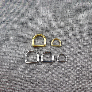 Metal D Ring Buckles 1x1.5 Cm For Bags <b>Backpacks</b> Handbags Seamless Semi Circular Rings Durable Hardware Accessory - Product Image 2